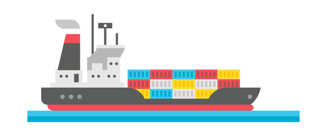 Cargo ship  Illustration