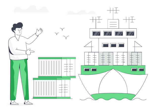 Cargo Shipping  Illustration