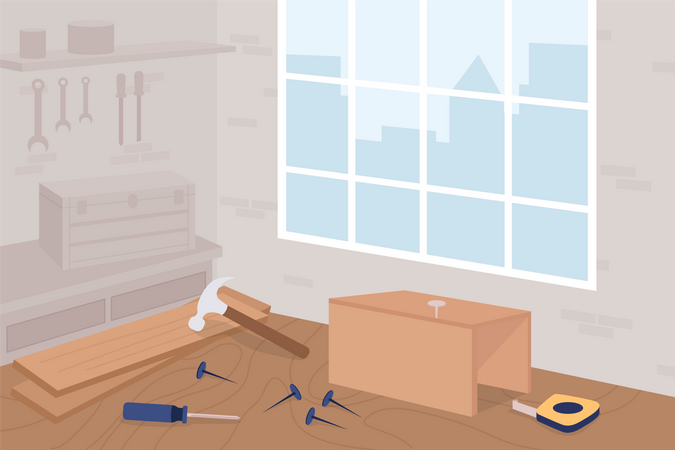 Carpentry workshop  Illustration