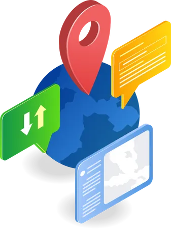 Carte de localisation des transactions mondiales  Illustration