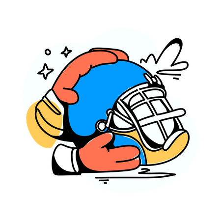 Casque de baseball  Illustration