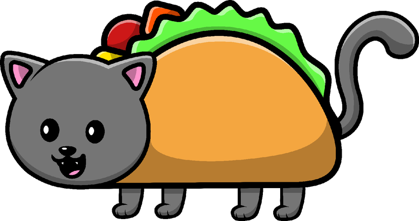 Cat Taco  Illustration