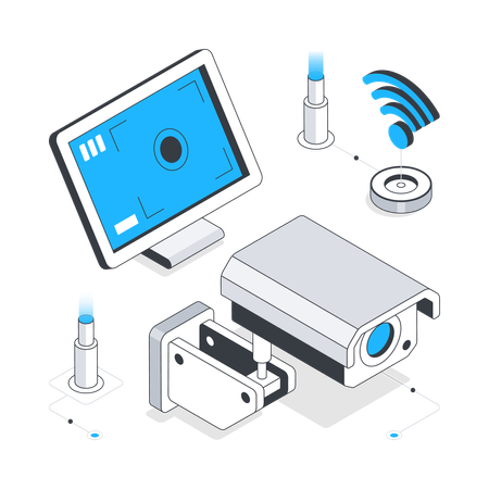 Cctv Camera Technology  Illustration