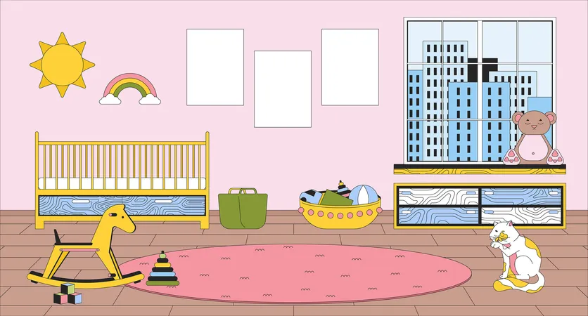 Chambre de bébé  Illustration