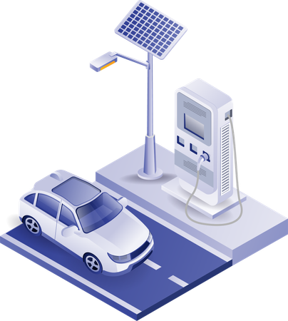 Chargeur de voiture électrique  Illustration