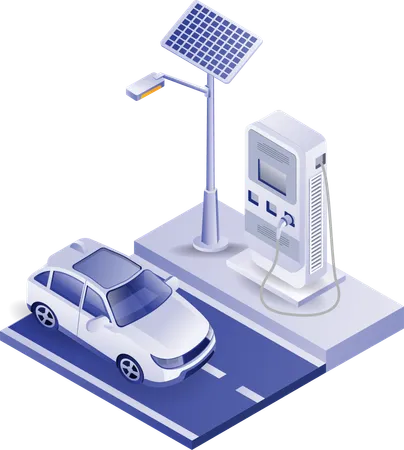 Chargeur de voiture électrique  Illustration