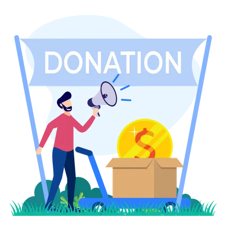 Charity donation  Illustration