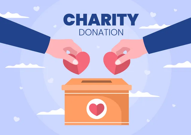 Charity donation  Illustration