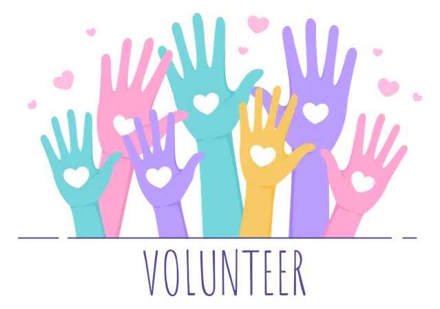 Charity volunteers  Illustration