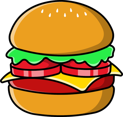 Käseburger  Illustration