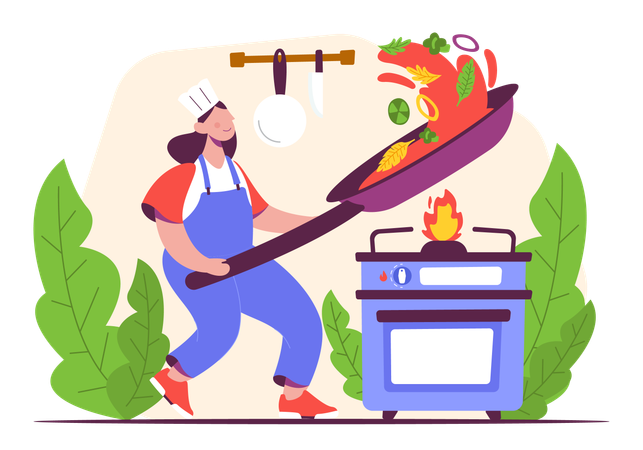 Chef feminina  Ilustração