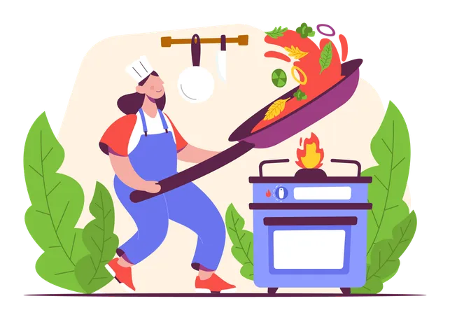 Chef feminina  Ilustração