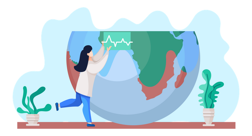 Chemical researcher explore ecology in lab  Illustration