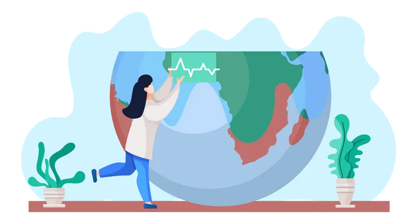 Chemical researcher explore ecology in lab  Illustration