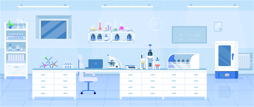 Chemistry laboratory  Illustration