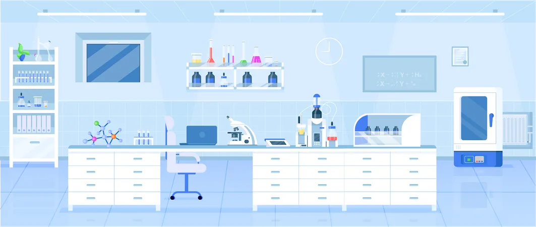 Chemistry laboratory  Illustration