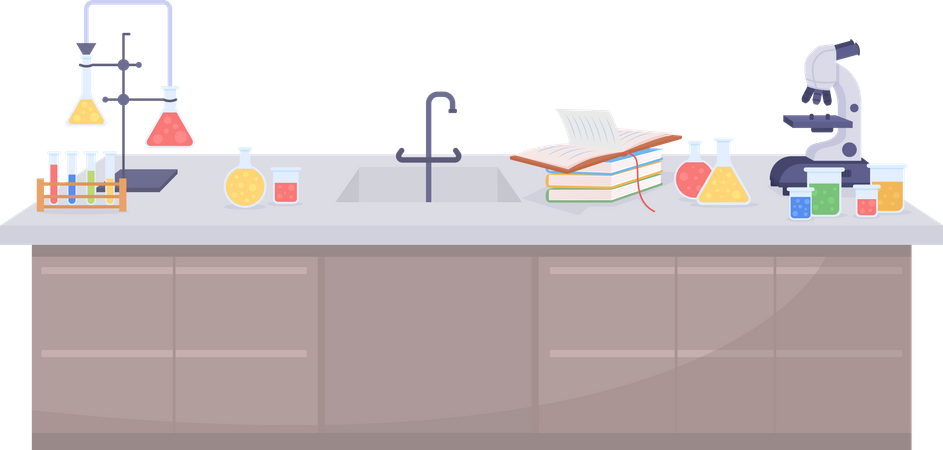 Chemistry laboratory  Illustration