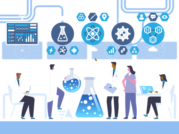 Chemistry laboratory test  Illustration