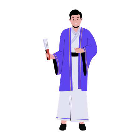 Chinese Man  Illustration