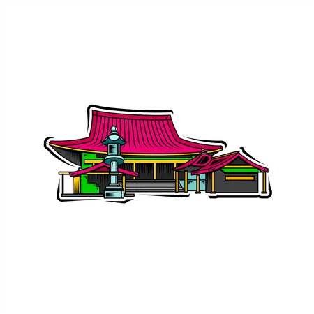 Chinese temple  Illustration