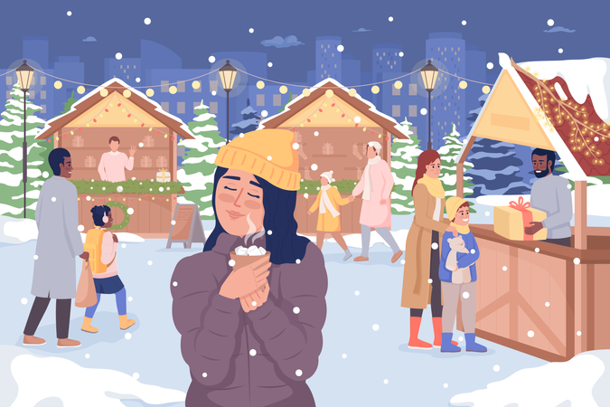 Christmas fair  Illustration