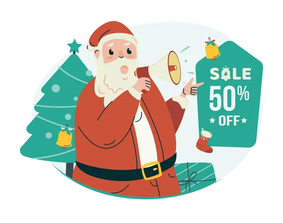 Christmas sale offers  イラスト