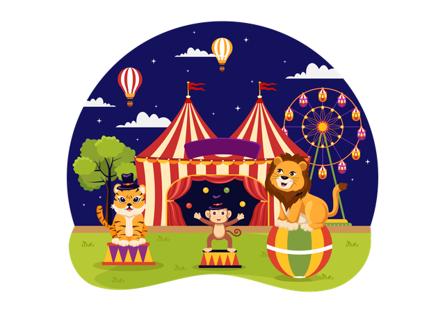 Circus Animals  Illustration