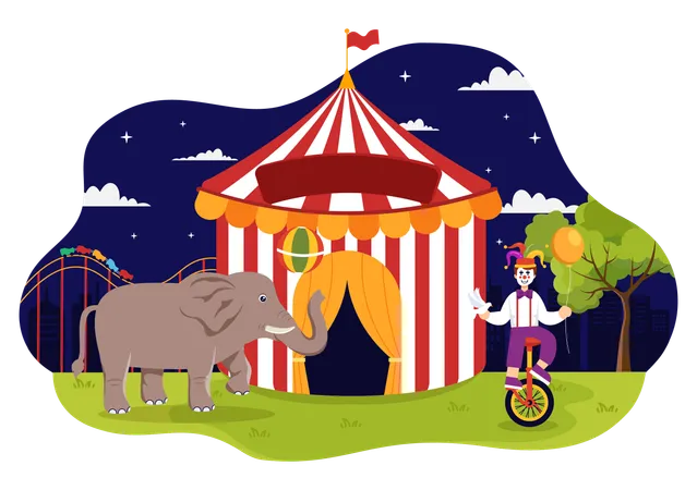 Circus Entertainment  Illustration