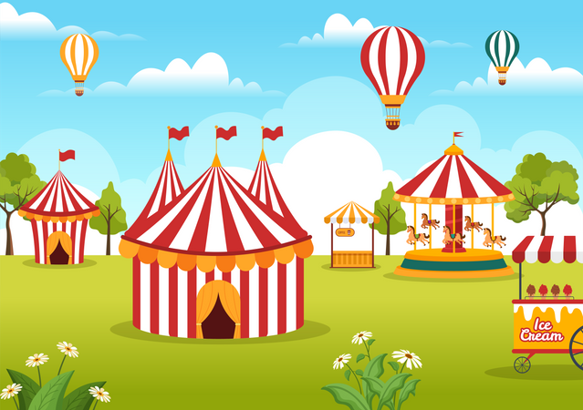 Circus tent  일러스트레이션