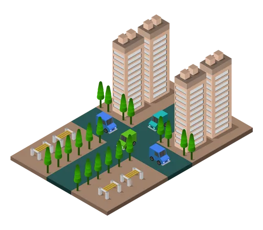 City Buildings  Illustration