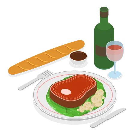 Classical european cuisine  イラスト