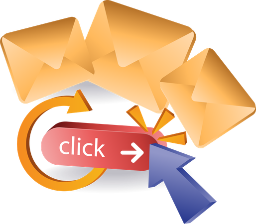 Click on data transfer email  Illustration