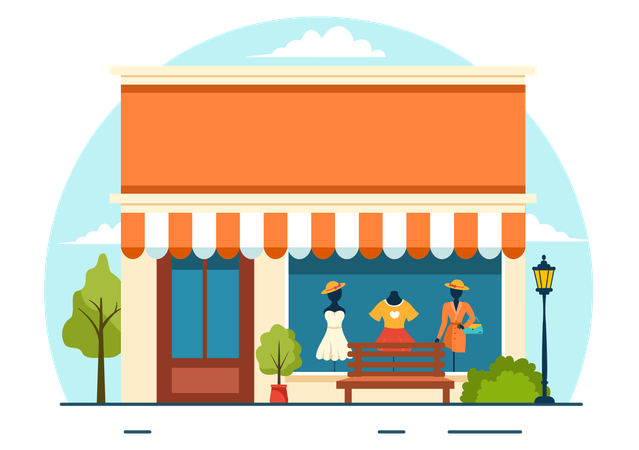 Clothes shop  Illustration