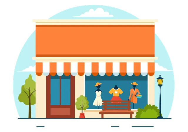 Clothes shop  Illustration