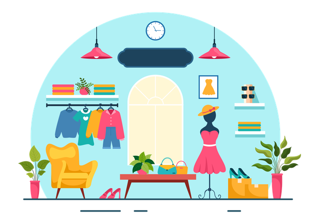 Clothing Store  Illustration