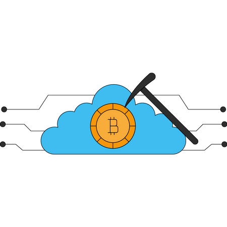 Extraction de bitcoins dans les nuages  Illustration