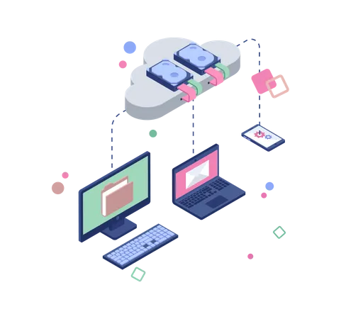 Cloud computing  イラスト