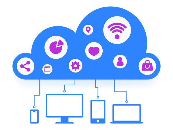 Cloud Computing Technology  일러스트레이션