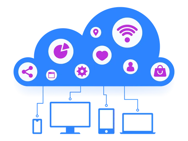 Cloud Computing Technology  일러스트레이션