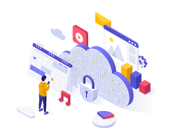 Cloud Data  Illustration