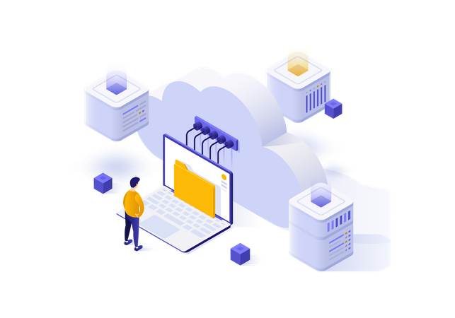 Cloud Data Server  Illustration