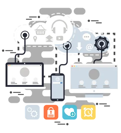 Cloud Data Sharing  일러스트레이션