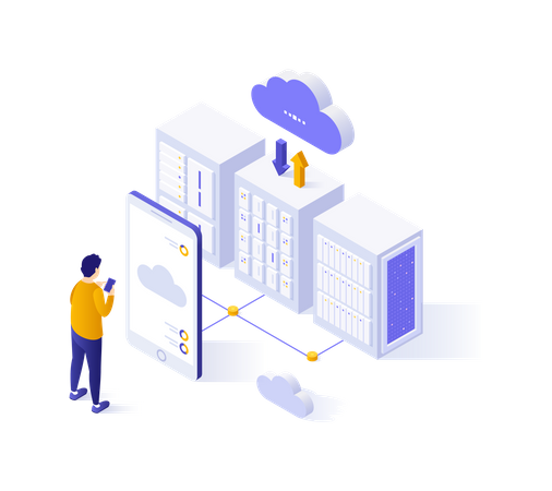 Cloud Data Storage  Illustration