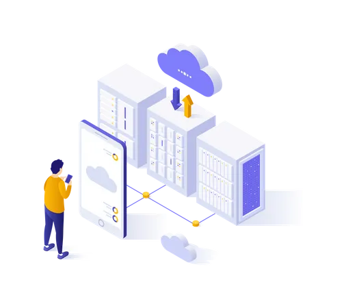 Cloud Data Storage  Illustration