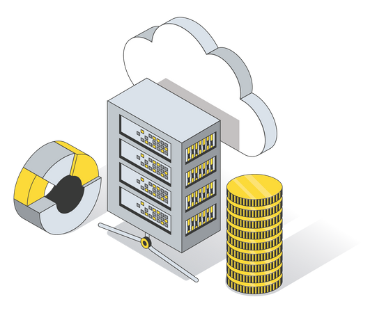 Cloud-Datenbank  Illustration