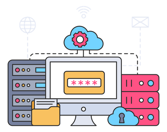 Cloud-Hosting-Dienst  Illustration