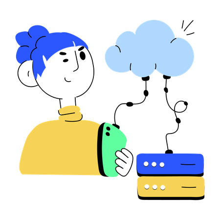 Cloud hosting service  イラスト