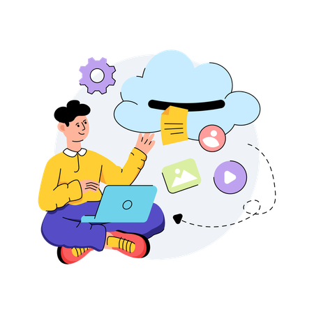 Cloud Media  Illustration