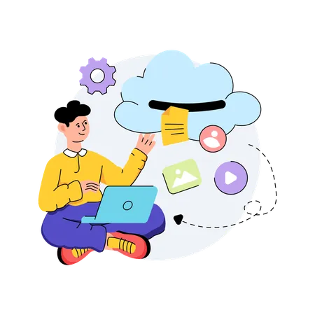 Cloud Media  Illustration