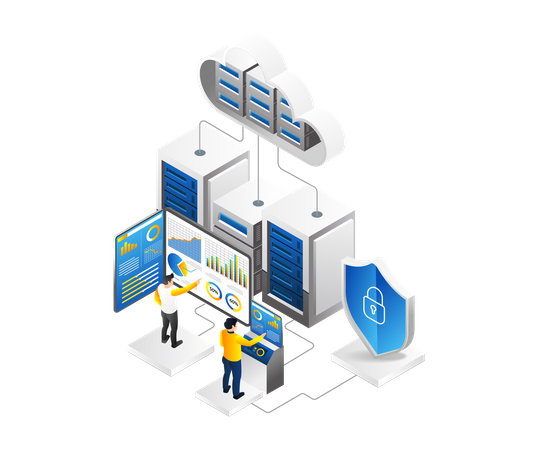 Cloud server endpoint  イラスト